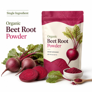 Polvo de Remolacha Orgánica de Alta Calidad, Fuente de Vitamina B9 y B12, Extracto Prensado en Frío 50:1, Antioxidante, 250g, Certificado GMP, HACCP, QS - Product Image 4