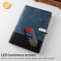 Lampu Led kustom Notebook Logo dengan Power bank dan USB Disk buku harian Agenda untuk hadiah promosi alat tulis