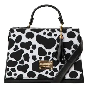 Fana Fina Nala Vaca Bolso cruzado Estilo de dama de moda Dos correas Cierre de cremallera impermeable Patrón de dibujos animados Disponible Claro - Product Image 1