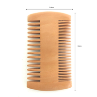 Ensemble peigne et brosse à cheveux en bois Vbatty - Peigne à double tête à dents larges pour démêler et lisser les cheveux