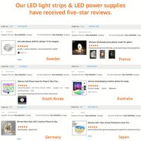 Bande lumineuse LED FCOB sans soudure QM 12V 24V 320LEDs/m 8mm 2700K Blanc chaud uniforme