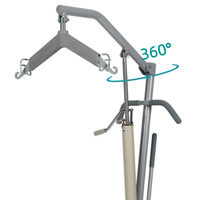 Lève-personne médical portable et réglable pour transfert de patients, capacité de 180 kg, élévateur mobile pour patients du sol