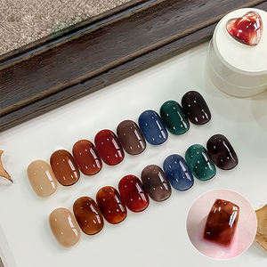 AILANUO Best-selling Natural Dried 8-color Amber Blending <b>Nail</b> <b>Polish</b> with Metal Watercolor <b>Gel</b> Art for Elegant Manicure - Product Image 2