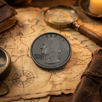 Pièce de monnaie classique en métal personnalisable, accessoire de tour de magie pour les tours de magie avec dollar commémoratif, facile à réaliser, unisexe LZF