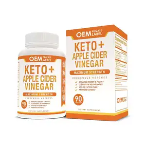 oem Premium Keto Pills + Cider Vinegar Capsules with Mother BHB Keto Diet Pills to Reach Ketosis Faster Weight Loss Products
