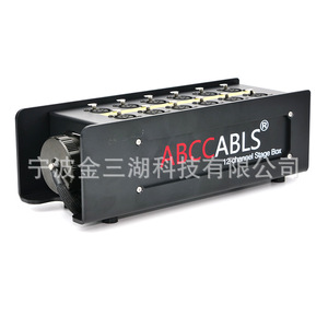Caja de escenario pasiva de 12 canales con conector XLR hembra, interfaz de audio tipo snake, para presentaciones en vivo, portátil, de montaje en mesa, de plástico. - Product Image 3