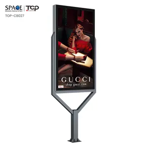 Wholesales Steel Billboard Structure Light Box with Two Leg