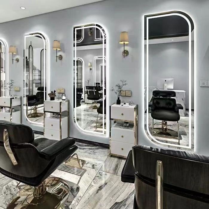 Luce interna a forma di coltello senza cornice + luce esterna - 70x120 cm