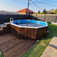 Petite mini piscine hors sol personnalisée 3m 4m 5m Piscine extérieure en bois composite plastique moderne Piscina