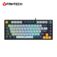 Clavier mécanique filaire Fantech MK875V2 RGB QWERTY pour PC Gamer, avec interrupteurs personnalisables et remplaçables