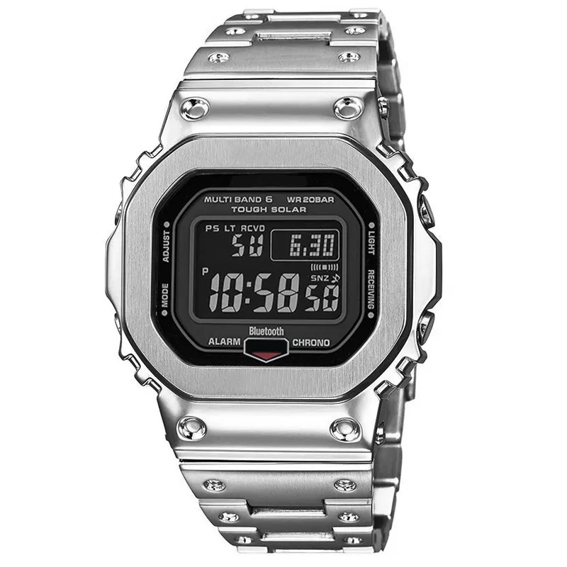 G SHOCK DW5600สายนาฬิกาสแตนเลสสตีลทดแทนและตัวเรือนโลหะสำหรับชิ้นส่วนอะไหล่นาฬิกา GWM5610 GW5000