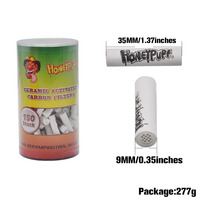Élément filtrant à charbon actif de 9mm 9*35mm HONEYPUFF 150 pièces par pot vente chaude accessoires de produits de cigarettes en gros