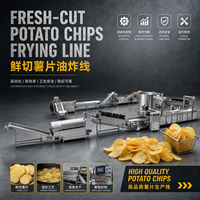 Ligne de production de chips de pommes de terre de 100 kg/200 kg/500 kg, ligne de transformation de chips de pommes de terre de haute qualité, qualité de type Pringles