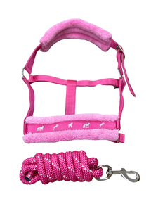 Harnais d'entraînement pour chevaux durable avec sangles en cuir et nylon, muserolle rembourrée réglable, collier confortable avec fermeture à pression - Product Image 1