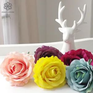 Tissu en soie pour décoration de mariage à la maison, flûtes roses rouges, blanches et roses, décoration artificielles à vendre, 12 pièces - Product Image 1
