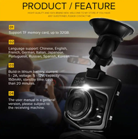 Caméra miroir HD 2.4 pouces 1080P 12 mégapixels Dash Cam enregistreur vidéo Vision nocturne enregistrement en boucle Port USB TF Mini caméra DVR de voiture