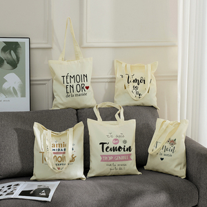 Bolso <span class=keywords><strong>de</strong></span> hombro personalizado <span class=keywords><strong>de</strong></span> lona con estampado 'I'm Such A Great Witness It's The Bride Who Says It' para mujer, ideal para viajes - Product Image 1