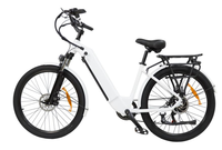 Bicicleta Eléctrica Urbana para Mujer, con Marco de Aleación de Aluminio de 24, 26 y 28 Pulgadas, Motor Trasero sin Escobillas de 48V, Batería de Litio Electrónica