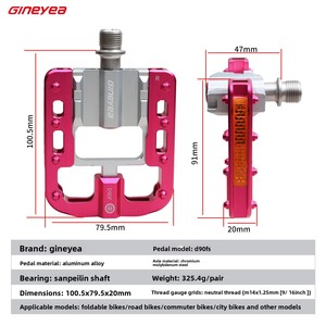 Pédales pliables légères en alliage d'aluminium à triple roulement GINEYEA pour vélos pliants Xiaobu Daxing - Product Image 4