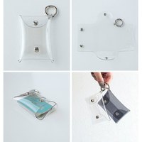 Prix d'usine OEM Mini porte-monnaie transparent à usages multiples en PVC Cadeaux laser colorés Porte-cartes Porte-clés Pochette pour écouteurs