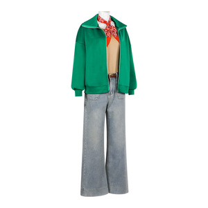 Costume de cosplay Little Witch Bibi de Star's Edge, veste verte, haut jaune, bandana rouge, jean bleu pour spectacle sur scène - Product Image 3