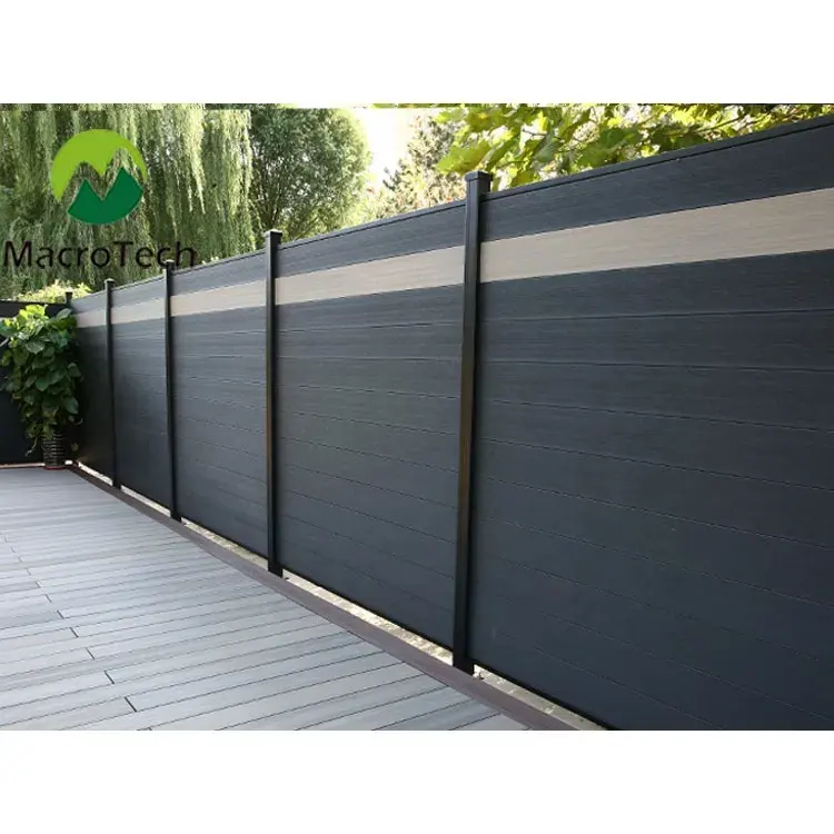 Wpc cerca proteção de privacidade decoração do jardim ricas em cor e não fácil de desbotar fencing doméstico