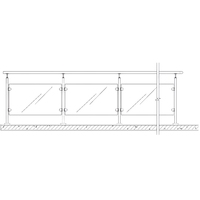 Pince à verre sans cadre pince ronde en acier inoxydable pince à verre plat support support fenêtre balustrade matériel d'escalier