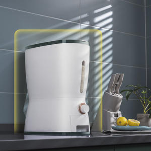 6Kg/10Kg Windtight Skidproof Dampproof Nhựa Giá Rẻ Nhựa Nhà Bếp Gạo Lưu Trữ Thực Phẩm <span class=keywords><strong>Container</strong></span> Với Cửa Sổ Trong Suốt - Product Image 2