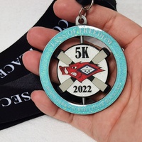 Médailles de sport personnalisées en métal avec ruban pour la course de marathon, la course de 5 km et les récompenses des finalistes