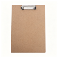 Porte-documents rigide A4 A5 avec clip métallique, logo personnalisé, porte-documents rigide brun pour le bureau, l'école, la papeterie