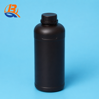 Bouteille distributrice à haute barrière, nervurée, pour liquides doseurs sensibles à la barrière, 500ml-1200ml, en PEHD + bouchon en PP, COEX, pour produits chimiques fluorés