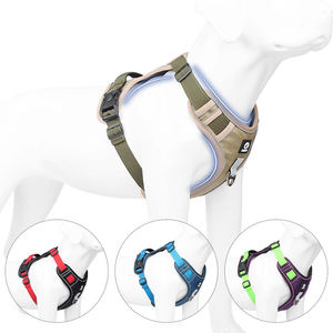 Hot Selling Adjustable Nylon Dog Harness Breathable Vest Reflective <b>Padded</b> Protective Cover Wholesale Outdoor Pet Sports No Pull - Product Image 1