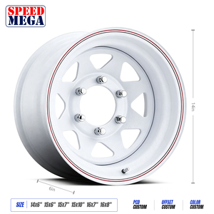 ล้อแม็กซ์อลูมิเนียมสีขาว SPEED MEGA ดีไซน์ 5 ก้าน สำหรับรถยนต์นั่งส่วนบุคคล ปรับปรุงรุ่นใหม่ ผลิตจากชิ้นเดียว - Product Image 2