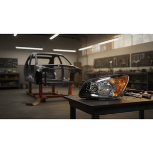 Phare halogène Faro P1002 pour pour pour 2009-2012 Côté gauche Noir Remplacement 12V Neuf OEM Ajustement - Product Image 1