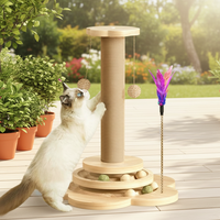 Planche à gratter pour chat en panneau de densité/panneau de fibres, arbre à chat intégré résistant à l'usure et aux rayures