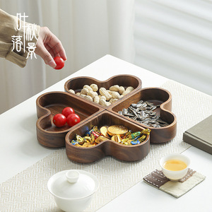 South American Walnut Wood Dessert <b>Tray</b> Heart Shaped Fruit Plate Solid Wood <b>Tea</b> <b>Tray</b> Residential Use - Product Image 1