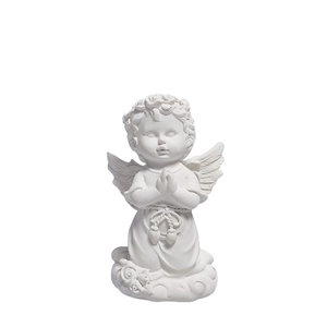 Résine rétro blanc agenouillé ange priant <span class=keywords><strong>avec</strong></span> des ailes nordique maison salon porche ange - Product Image 1