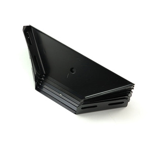 Support d'angle pour cadre de lit noir WUZZA, en acier au carbone, support d'angle droit à 90 degrés pour le support de meubles de chambre à coucher - Product Image 4