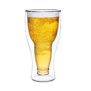 Gobelet à bière créatif en verre borosilicate double paroi de 250 ml, 350 ml, 450 ml, en forme de tasse, pour bar, restaurant, fête - Product Image 4