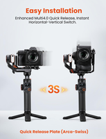 Vente flash Hohem Isteady Mt2 Kit Stabilisateur de caméra Gimbal avec suivi AI et lumière d'appoint Gimbal 3 axes pour caméra d'action/smartphone