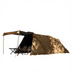 Tente tunnel quatre saisons, double couche, camping en plein air, imperméable, tissu Oxford, ensemble complet, 2 personnes, grande taille, ouverture automatique rapide - Product Image 1