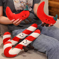 Nouvelle poupée canne à sucre de Noël amusante, super douce, en peluche, rembourrage en coton PP, jouets en peluche, décoration de Noël pour la maison, cadeau de fête