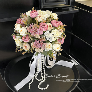 Ramo de Novia Estilo Ins Premium, Rosas Artificiales para Ceremonia de Boda, Compromiso, Sesión de Fotos, Decoración de Mesa - Product Image 4
