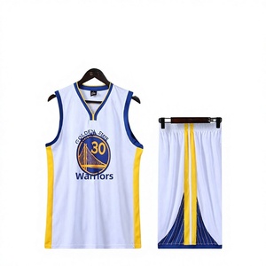 Ensemble de <span class=keywords><strong>maillot</strong></span> de basket-ball pour adultes Warriors Curry n° 5 - Débardeur en polyester à séchage rapide pour hommes/femmes neutres, entraînement d'équipe, vêtements de match en groupe - Product Image 1