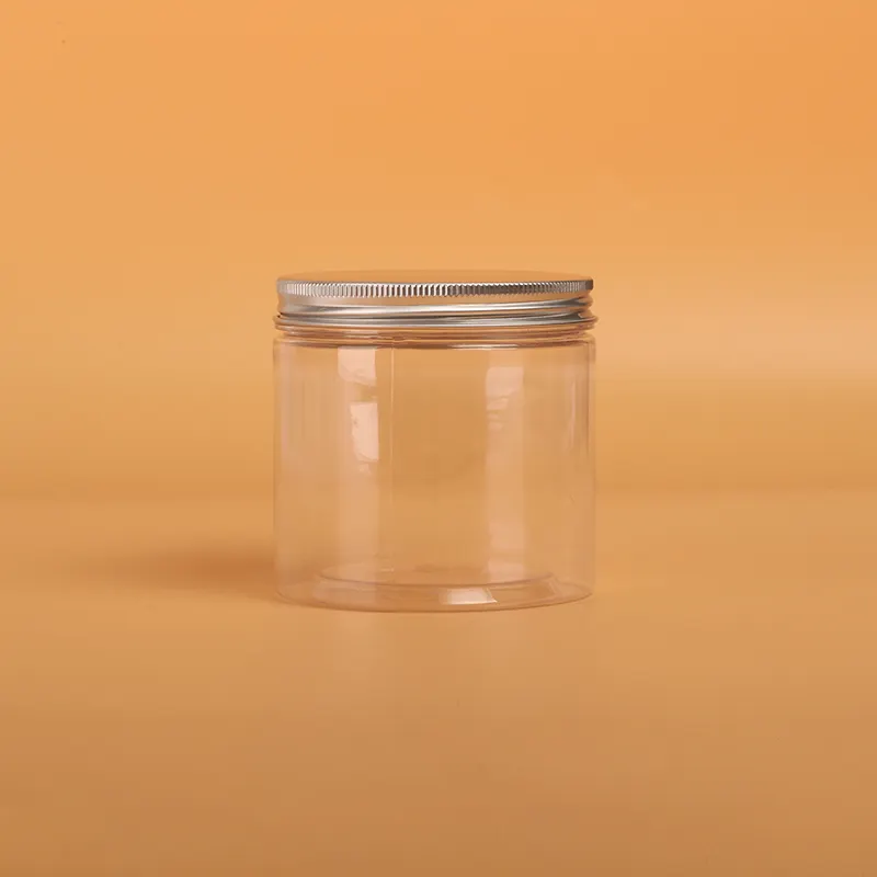 고품질 투명 플라스틱 씰 항아리 PET 식품 용기 항아리 꿀 쿠키 식품 항아리 땅콩 버터 용 항아리
