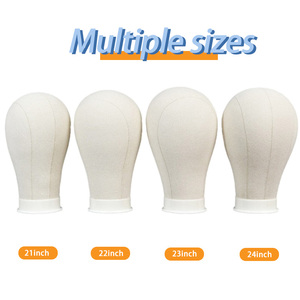 20\"-24\" PVC Stand <strong>Styling</strong> <strong>Head</strong> 100% Cork Canvas Mannequin <strong>Head</strong> for Wig Display Foam Wood Plastic Material 22 Mounting Holes - Product Image 5