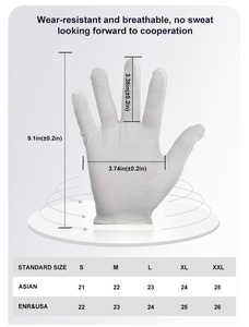 ถุงมือผ้าฝ้ายกันลื่นขายส่งจากจีน 100% ผ้าฝ้าย ถุงมือพิธีแต่งงาน ถุงมือพิธีการ พร้อมกระดุมแป๊กที่ข้อมือ - Product Image 5