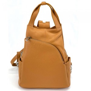 Premium Handmade Leather <b>Backpack</b> Lightweight Stylish Designer Daypack <b>with</b> Multi <b>Compartment</b> Zipper Design for Travel Office - Product Image 1