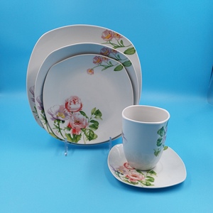 Marca personalizada cerámica <span class=keywords><strong>vajilla</strong></span> <span class=keywords><strong>de</strong></span> <span class=keywords><strong>porcelana</strong></span> cuadrado 20/30 piezas vajillas - Product Image 3