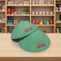 Op maat gemaakte multi-materiaal kippa met digitale print logo, Joods huwelijksgeschenk, Yarmulke, Bar Mitzvah, Jodendom, religieus dagelijks gebruik, alles.